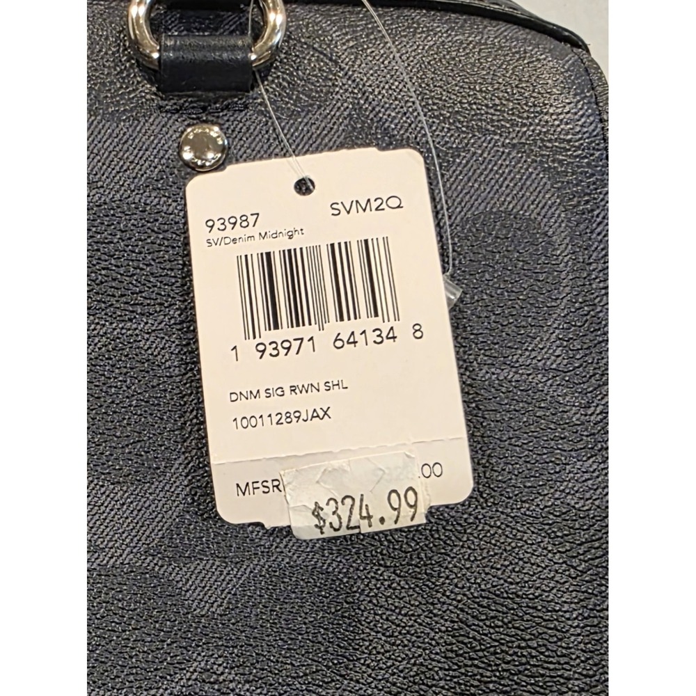 Coach Logo 93987 SV Denim Midnight SVM2Q Women's 2 Handle Purse w Shoulder Strap - Picture 8 of 11